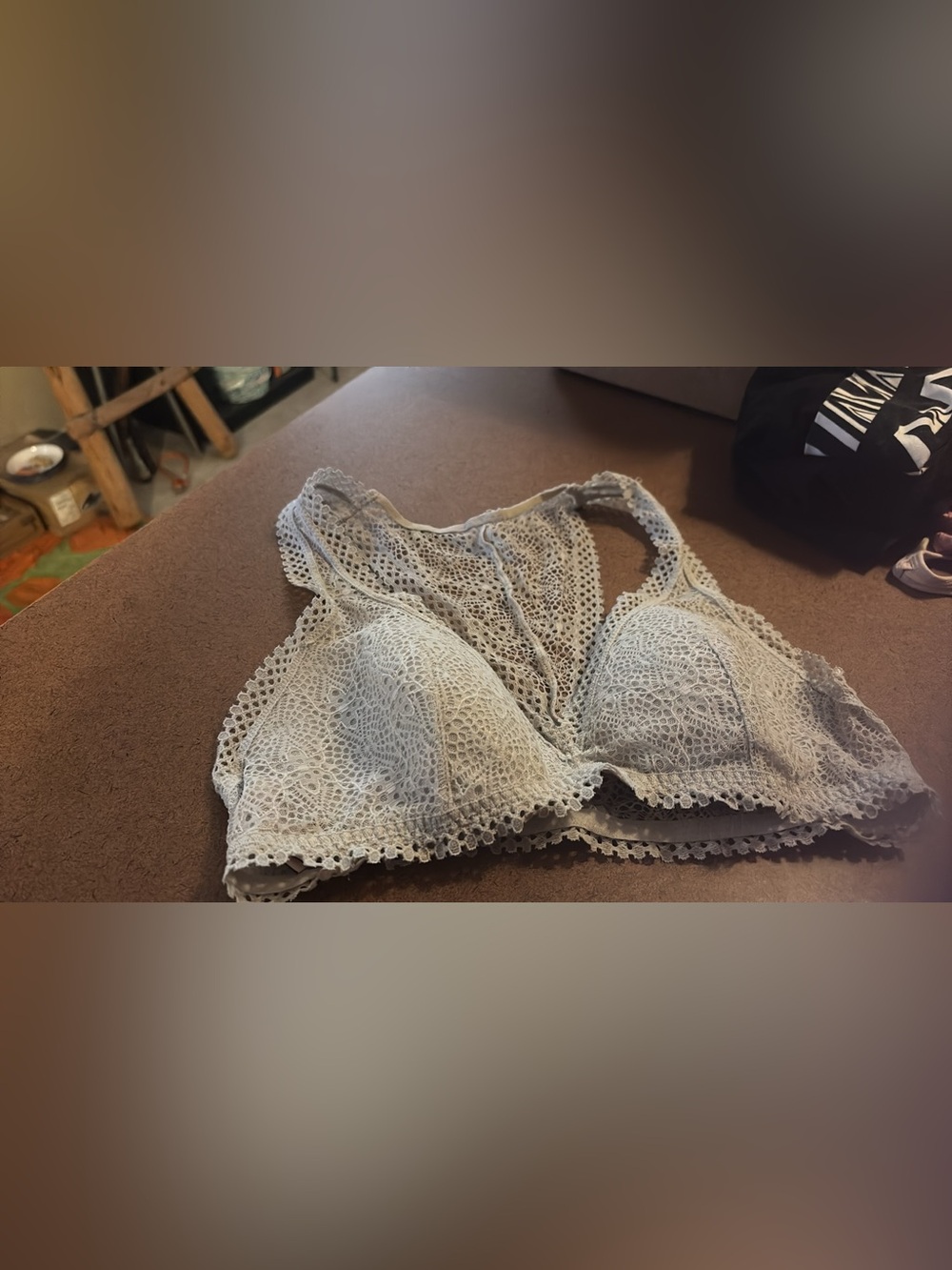 Victoria's Secret Lace Bralette in Light Gray